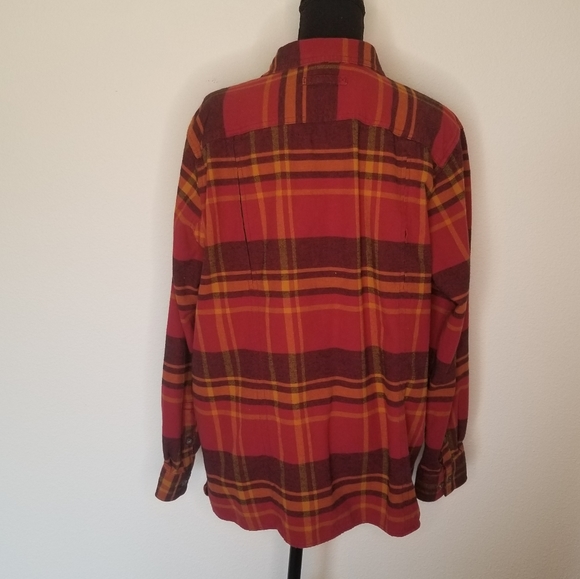 Duluth Trading Co flannel plaid shirt button front - Picture 2 of 9